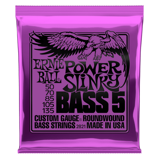 Ernie Ball Power Slinky Nickel Wound 5-String Electric Bass Strings - 50-135 Gauge