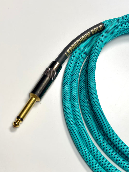 Leprechaun Gold Instrument Cable (Turquoise)