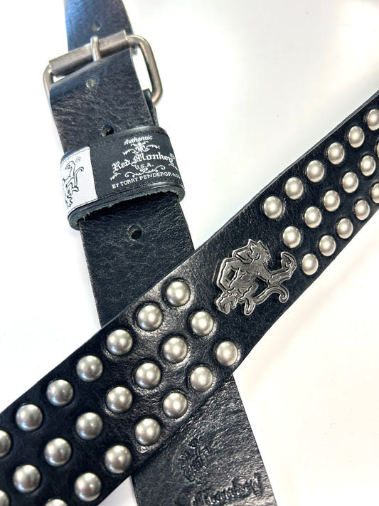 Red Monkey Designs The Maiden Guitar Strap (Black/Antique Silver, Size: 2)