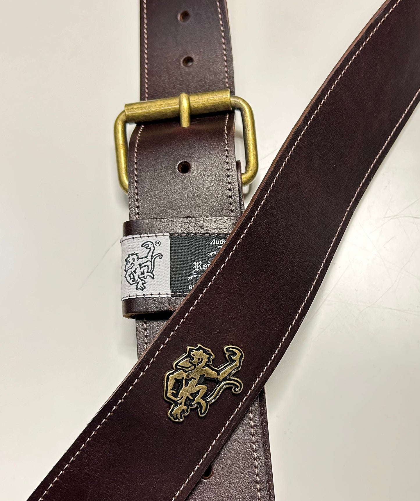 Red Monkey Designs 2" Classic Guitar Strap (Chocolate/Antique Brass, Size:2)