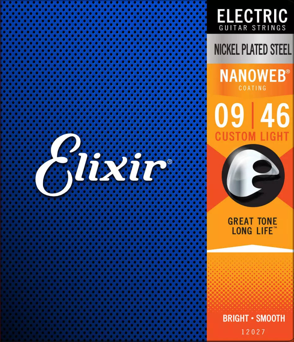 Elixir® Electric Nickel Plated Steel Strings with NANOWEB® (9/46 Custom LIGHT)