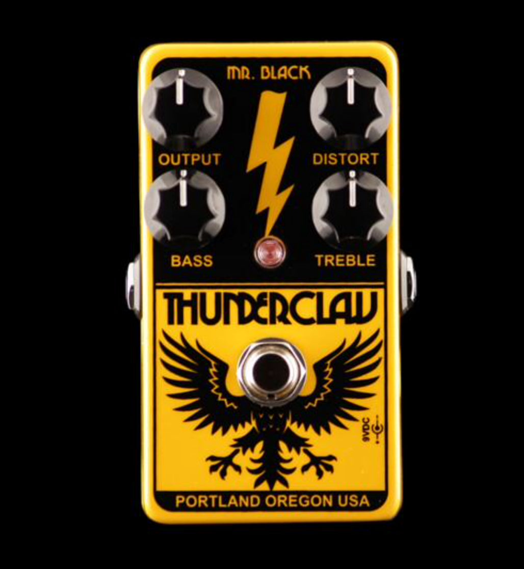 Mr Black Pedals Thunder Claw high gain distortion guitar pedal.