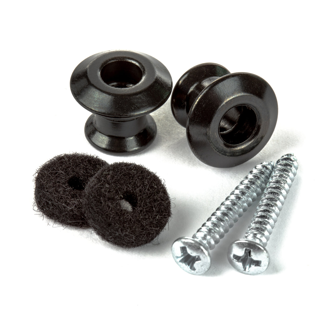 Dunlop STRAPLOK® Dual Design Strap Button Set (Black)