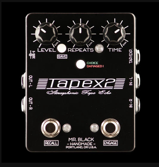 Mr Black Pedals Tapex 2 stereo analog tape delay.