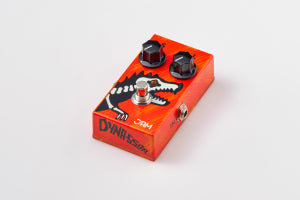 Side view of Jam Pedals Dynassor guitar effects analog compressor pedal.