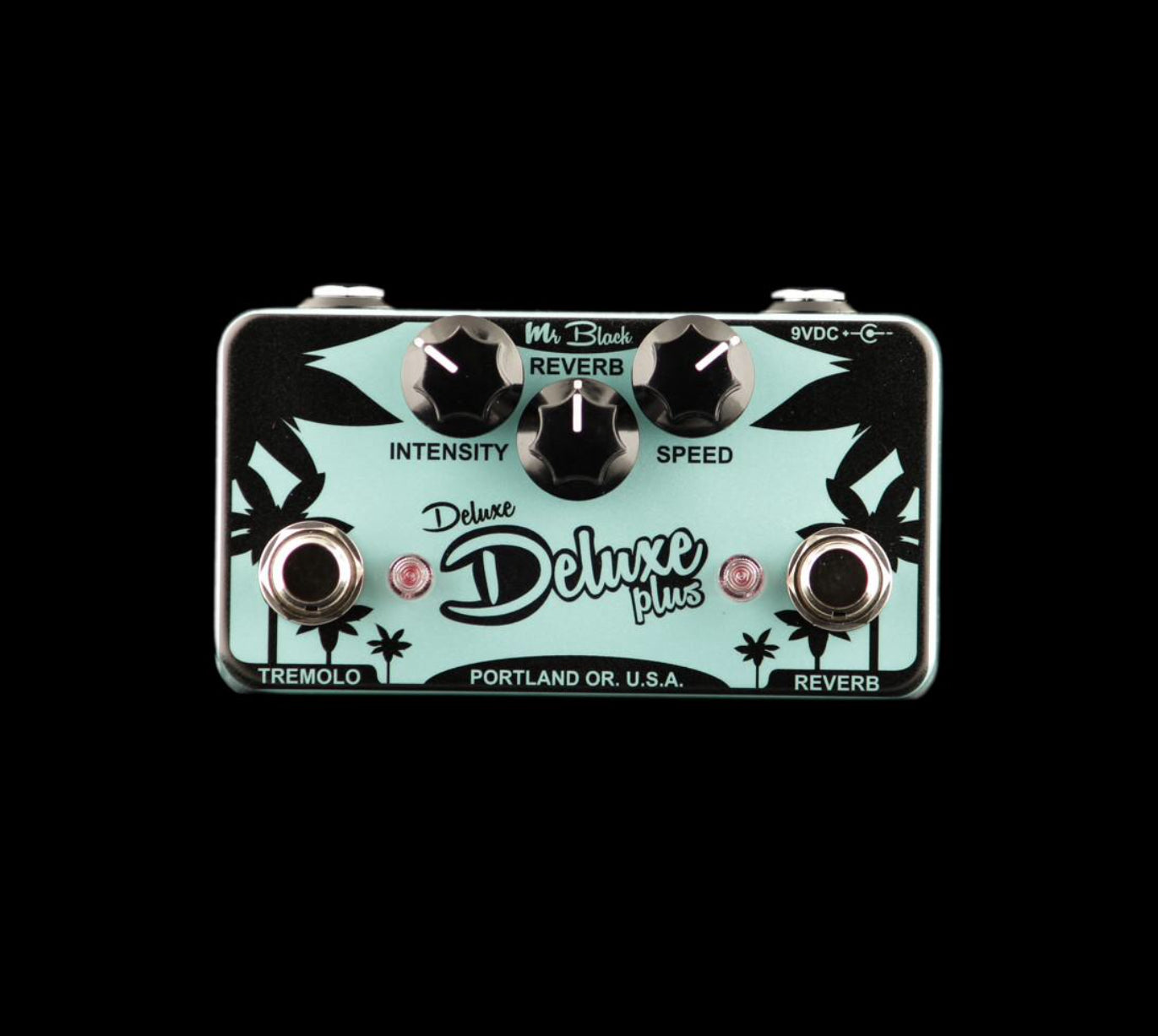 Mr Black Pedals Deluxe Deluxe Plus reverb and tremolo pedal.