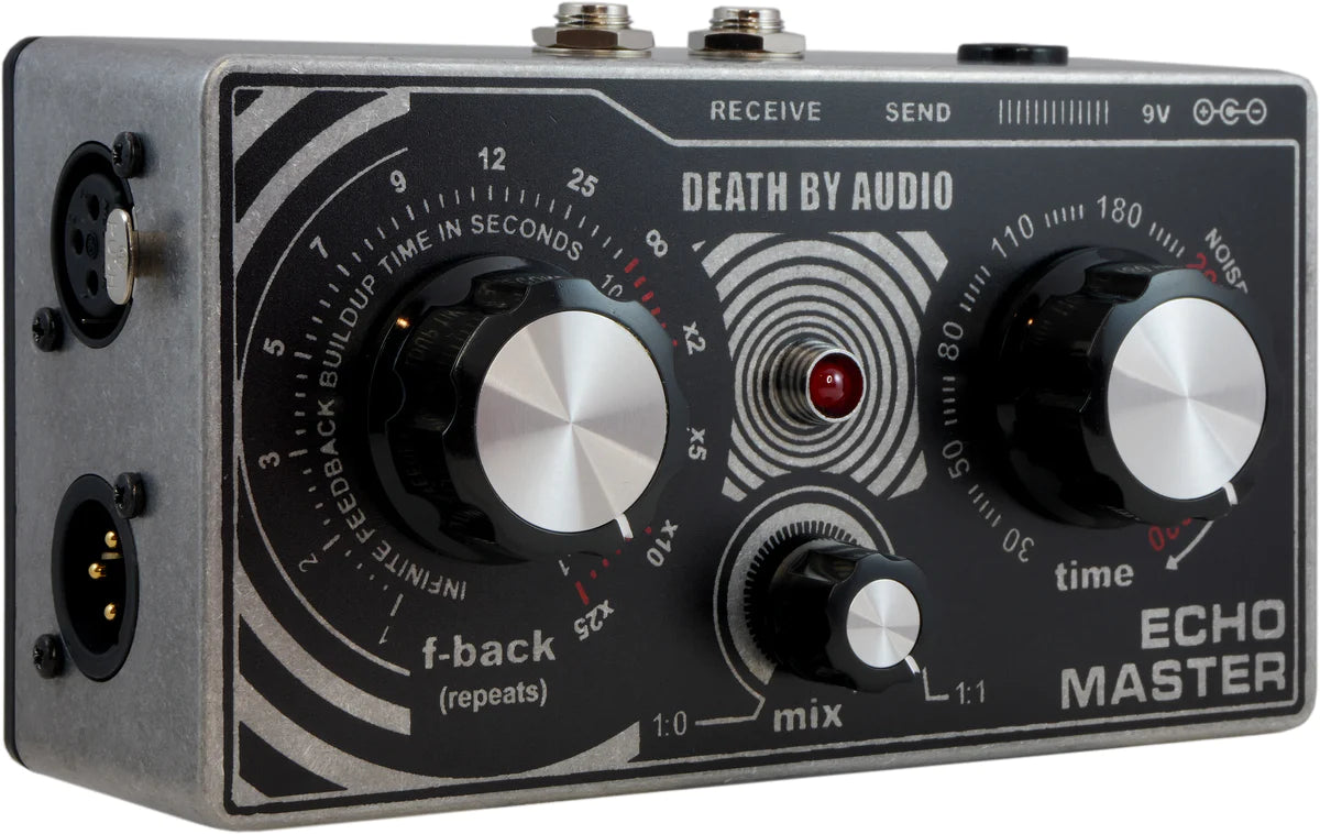 Side view of death by audio Echo Master vocal delay pedal.
