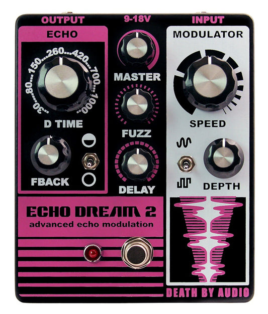 Death by audio Echo Dream 2 delay pedal with modulation.